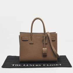 Pre Owned Saint Laurent Beige Leather Baby Classic Sac De Jour Tote