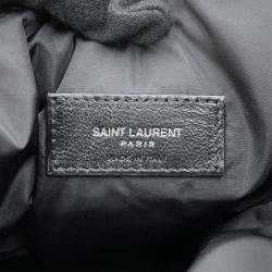 مملوكة مسبقًا Saint Laurent Paris Rive Gauche Bucket Bag Black Nylon Leather