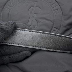 مملوكة مسبقًا Saint Laurent Paris Rive Gauche Bucket Bag Black Nylon Leather