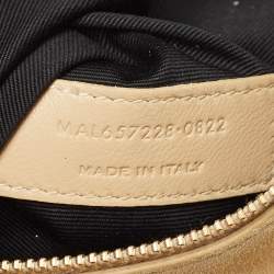 Pre Owned Saint Laurent Cream Leather LE 5 À 7 Shoulder Bag