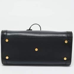 Pre Owned Saint Laurent Black/Navy Blue Leather Small Classic Sac de Jour Tote