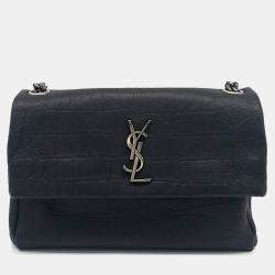 Pre Owned Saint Laurent Paris Black Leather West Hollywood Shoulder Bag