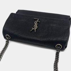 Pre Owned Saint Laurent Paris Black Leather West Hollywood Shoulder Bag
