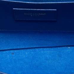 Pre Owned Saint Laurent Blue Leather Medium Kate Tassel Shoulder Bag