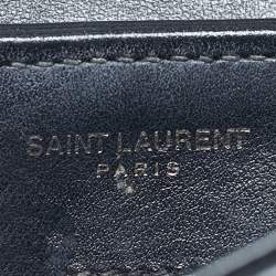 Pre Owned Saint Laurent Black Matelassé Leather Toy Loulou Crossbody Bag