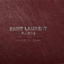 Pre Owned Saint Laurent Burgundy Leather Nano Classic Sac De Jour Tote