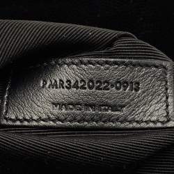 Pre Owned Saint Laurent Black Matelassé Leather Cassandre Shopper Tote