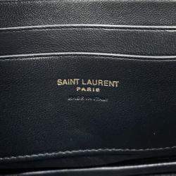 Pre Owned Saint Laurent Paris Lou Mini Bag Black Calf Leather
