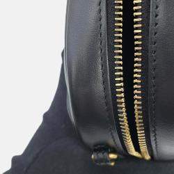 Pre Owned Saint Laurent Paris Lou Mini Bag Black Calf Leather