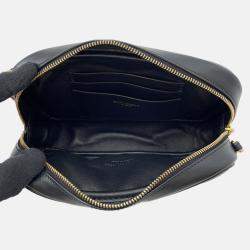 Pre Owned Saint Laurent Paris Lou Mini Bag Black Calf Leather