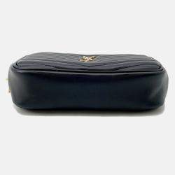 Pre Owned Saint Laurent Paris Lou Mini Bag Black Calf Leather