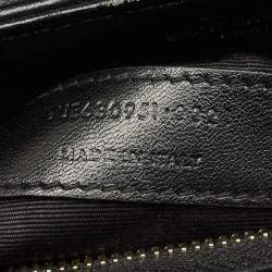 Pre Owned Saint Laurent Black Matelassé Leather Mini Loulou Shoulder Bag