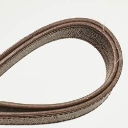 Pre Owned Saint Laurent Brown Chevron Leather Large Monogram Envelope Shoulder Bag