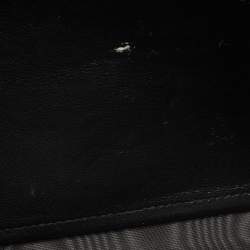 Pre Owned Saint Laurent Black Croc Embossed Leather Kate Clutch