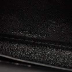 Pre Owned Saint Laurent Black Croc Embossed Leather Kate Clutch