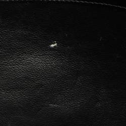 Pre Owned Saint Laurent Black Croc Embossed Leather Kate Clutch