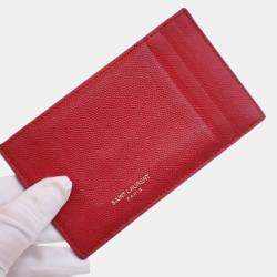 Pre Owned Saint Laurent Calfskin Uptown Chain Wallet