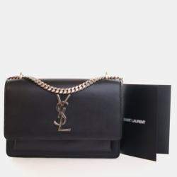 Pre Owned Saint Laurent Mini Calfskin Sunset Flap Bag