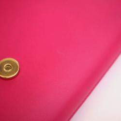 Pre Owned Saint Laurent Pink Calfskin Y Ligne Clutch