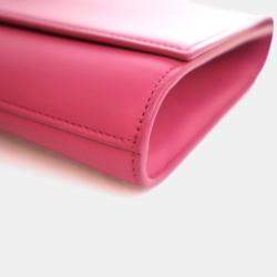 Pre Owned Saint Laurent Pink Calfskin Y Ligne Clutch