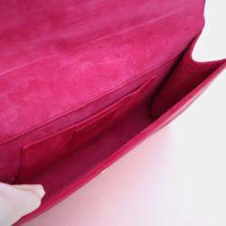Pre Owned Saint Laurent Pink Calfskin Y Ligne Clutch