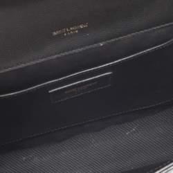 Pre Owned Saint Laurent Black Mix Matelassé Leather Medium Envelope Chain Bag