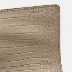 Pre Owned Saint Laurent Paris Sunset Chain shoulder Jasmin Flower Croco Embossed Leather Size Medium