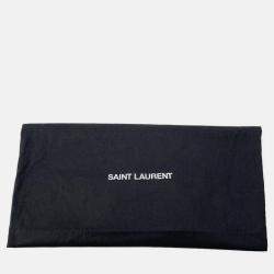 Pre Owned Saint Laurent Paris Sunset Chain shoulder Jasmin Flower Croco Embossed Leather Size Medium