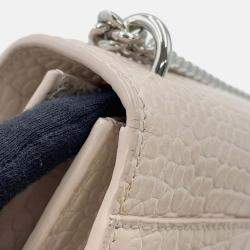 Pre Owned Saint Laurent Paris Sunset Chain shoulder Jasmin Flower Croco Embossed Leather Size Medium