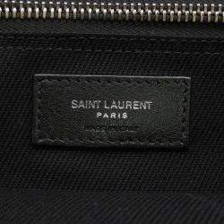 Pre Owned Saint Laurent Paris Rive Gauche Tote Bag Black Canvas