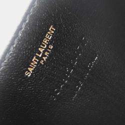 Pre Owned Saint Laurent Black Love Box Clutch Shoulder Bag