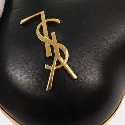 Pre Owned Saint Laurent Black Love Box Clutch Shoulder Bag