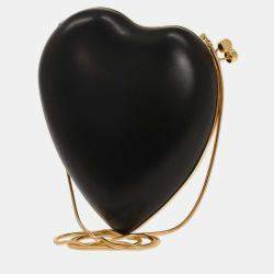 Pre Owned Saint Laurent Black Love Box Clutch Shoulder Bag
