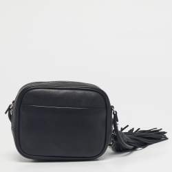Pre Owned Saint Laurent Black Leather Mini Love Blogger Crossbody Bag