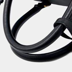 Pre Owned Saint Laurent Paris Black Leather Duffel Bag