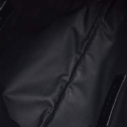 مملوكة مسبقًا Saint Laurent Black/Khaki Stripe Canvas and Leather Zip Pouch