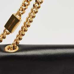 Pre Owned Saint Laurent Black Leather Medium Kate Tassel Shoulder Bag