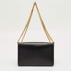 Pre Owned Saint Laurent Black Leather Medium Kate Tassel Shoulder Bag