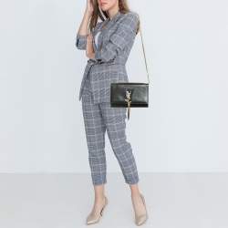 Pre Owned Saint Laurent Black Leather Medium Kate Tassel Shoulder Bag