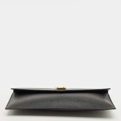 Pre Owned Saint Laurent Black Leather Uptown Pouch