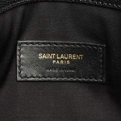 Pre Owned Saint Laurent Black Leather Uptown Pouch