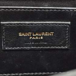 Pre Owned Saint Laurent Black Leather Medium Kate Shoulder Bag