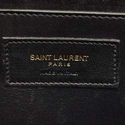 Pre Owned Saint Laurent Gold Leather Cassandre Clutch