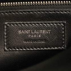 Pre Owned Saint Laurent Cream/Grey Python Small Classic Sac De Jour Tote