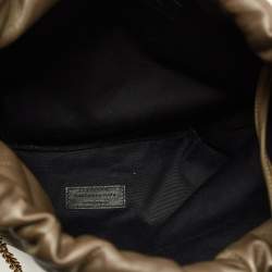 Pre Owned Saint Laurent Olive Green Quilted Leather Jamie Pochon Shoulder Bag