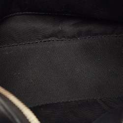 Pre Owned Saint Laurent Black Matelassé Leather Monogram Lou Camera Crossbody Bag