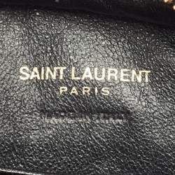 Pre Owned Saint Laurent Burgundy Leather Mini Blogger Crossbody Bag