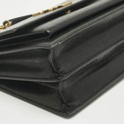 Pre Owned Saint Laurent Black Leather Medium Sunset Shoulder Bag