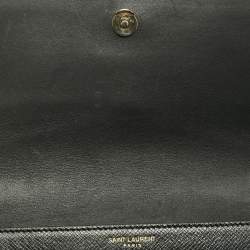 Pre Owned Saint Laurent Black Leather Medium Sunset Shoulder Bag