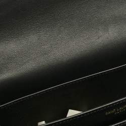Pre Owned Saint Laurent Black Leather Medium Sunset Shoulder Bag